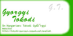 gyorgyi tokodi business card